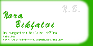 nora bikfalvi business card